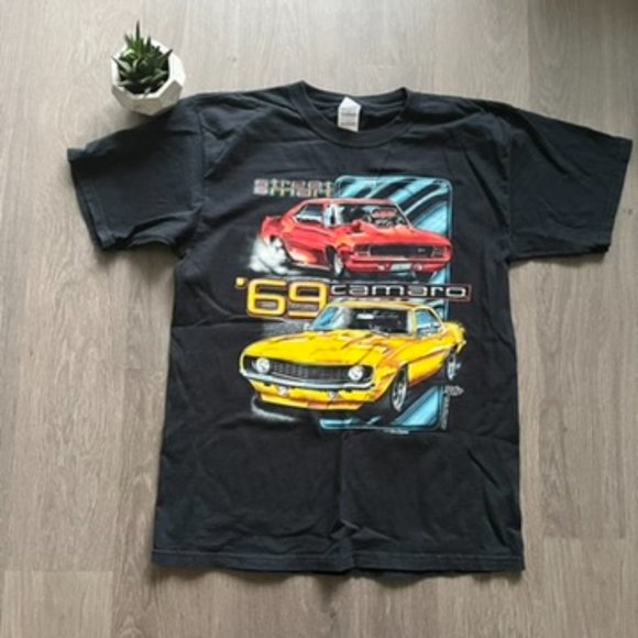 VINTAGE Gildan Ultra Cotton Black '69 Camero Graphic T-Shirt - Picture 2 of 9